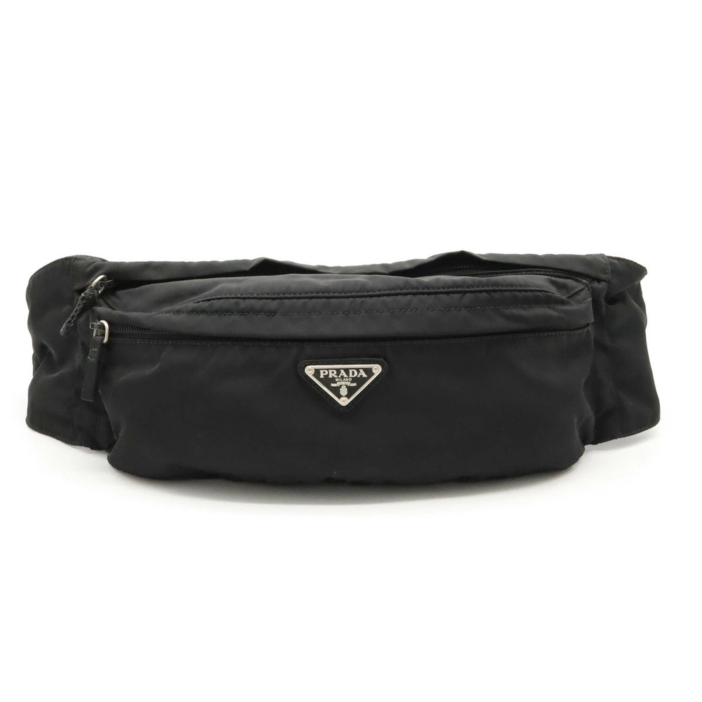 Prada Waist Bag Pouch Clutch Body NERO Black